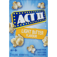 Light Butter Flavour Microwave Popcorn (241g)