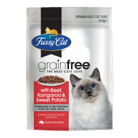 Grainfree Beef Kangaroo & Sweet Potato Premium Adult Cat Food (500g)