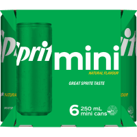 Natural Flavour Soft Drink Mini Cans (6 x 250ml)