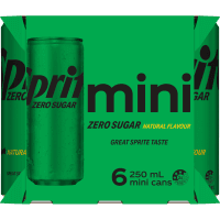 Zero Sugar Natural Flavour Soft Drink Cans (6 x 250ml)