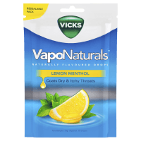 VapoNaturals Lemon Menthol Throat Drops (19pk)
