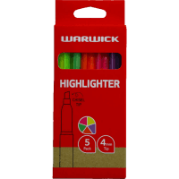 Chisel Tip Slimline Assorted Highlighters (5pk)