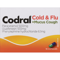Cold & Flu  + Mucas Cough Capsules (16pk)