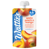 For Baby Apple Peach & Mango 4-6+ Months Pureed (120g)