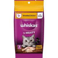 So Meaty Shredded Chicken In Gravy Wet  Pouches Cat Food (3 x 85g)