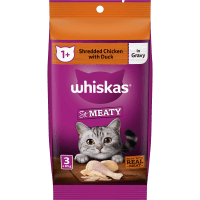 So Meaty Shredded Chicken With Duck In Gravy Wet Pouches Cat Food (3 x 85g)