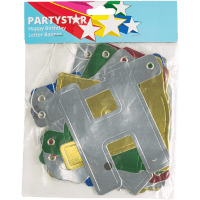 Partystar Happy Birthday Letter Banner (1pk)