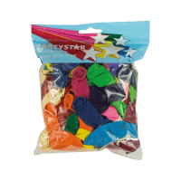 Party Star Assorted 25cm Balloons (100pk)