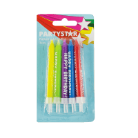 Party Star Patterned Candle (5pk)