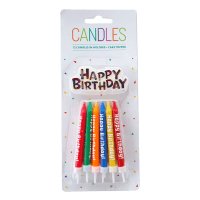 With Happy Birthday Cake Topper Candles (12pk)