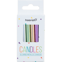 Large Metallic Candles (12pk)