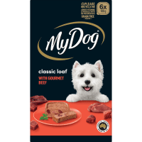 Classic Loaf With Gourmet Beef Wet Dog Food (6 x 100g)