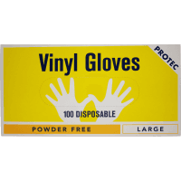 Powder Free Large Disposable Vinyl Gloves (100pk)