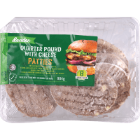 Quarter Pound With Cheese Beef Patties (904g)