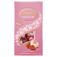Lindor Strawberry & Cream Chocolates Pouch (125g)