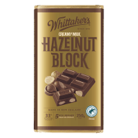 Hazelnut Block 33% Cocoa Milk Chocolate Block (250g)