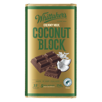 Coconut Block 33% Cocoa Milk Chocolate Block (250g)