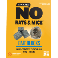 No Rats & Mice Weatherproof 4 Bait Blocks (160g)