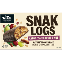 Carob Coated Fruit & Nut Snak Logs (6 x 40g)