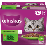 Mixed Favourites in Gravy Adult Wet Pouches Cat Food (12 x 85g)