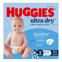 Ultra Dry Nappies For Boys Size 3 6-11kg (90pk)