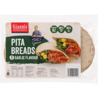 Garlic Flavour Pita Breads (8pk)