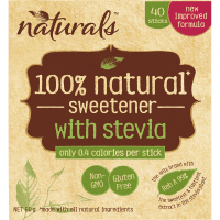 100% Natural Sweetener With Stevia Sticks (40pk)