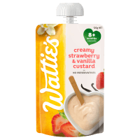 For Baby Creamy Strawberry & Vanilla Custard 8+ Months Smooth (120g)