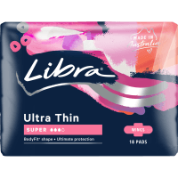 Ultra Thin Super Pads With Wings (18pk)