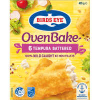 Oven Bake Tempura Battered 100% Wild Caught Hoki Fillets (425g)