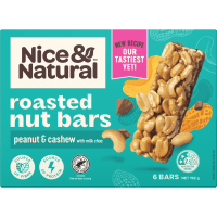 Peanut & Cashew Roasted Nut Bars (6 x 32g)