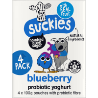 Suckies Blueberry Probiotic Yoghurt Pouch (4 x 100g)