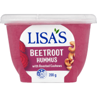 Beetroot Hummus With Roasted Cashews (200g)