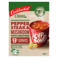 Pepper Steak & Mushrooms With Croutons Cup a Soup (2 x 26g)