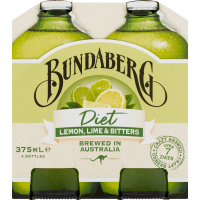 Diet Lemon Lime & Bitters Bottles (4 x 375ml)