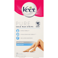 Pure Cold Wax Sensitive Skin Leg Strips (20pk)