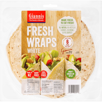 White Natural Wraps (6pk)