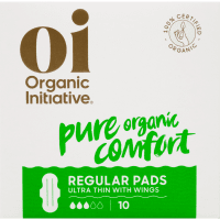 Organic Cotton Ultra Thin Regular Pads With Wings (10pk)