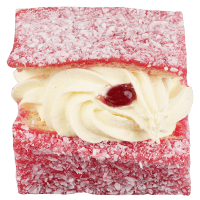 Fresh Cream Raspberry Lamington (1pk)