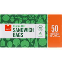 Resealable Medium Sandwich Bags 180 x 170mm (50pk)