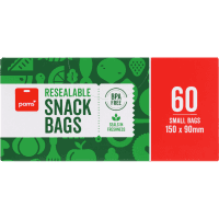 Resealable Small Storage Bags 150 x 90mm (60pk)