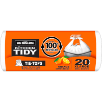 Kitchen Tidy Liner Tie-Top Orange Citrus Fresh XLarge 580 x 850mm (20pk)