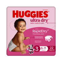 Ultra Dry Nappies For Girls Size 3 6-11kg (22pk)