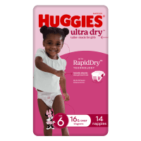 Ultra Dry Nappies For Girls Size 6 16kg+ (14pk)