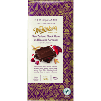 New Zealand Black Plum and Roasted Almonds 50% Dark Chocolate Block (100g)