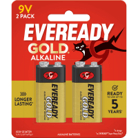 Gold Alkaline 9V Battery (2pk)