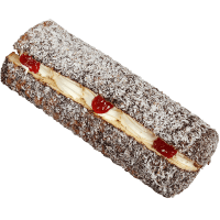 Chocolate Mock Cream Lamington (ea)