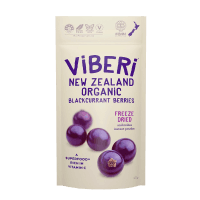 Freeze Dried New Zealand Organic Blackcurrant Berries (40g)
