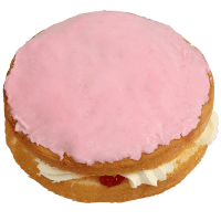 Round Plain Sponge With Mock Cream (ea)