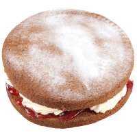 Round Chocolate Sponge Dusted (1pk)